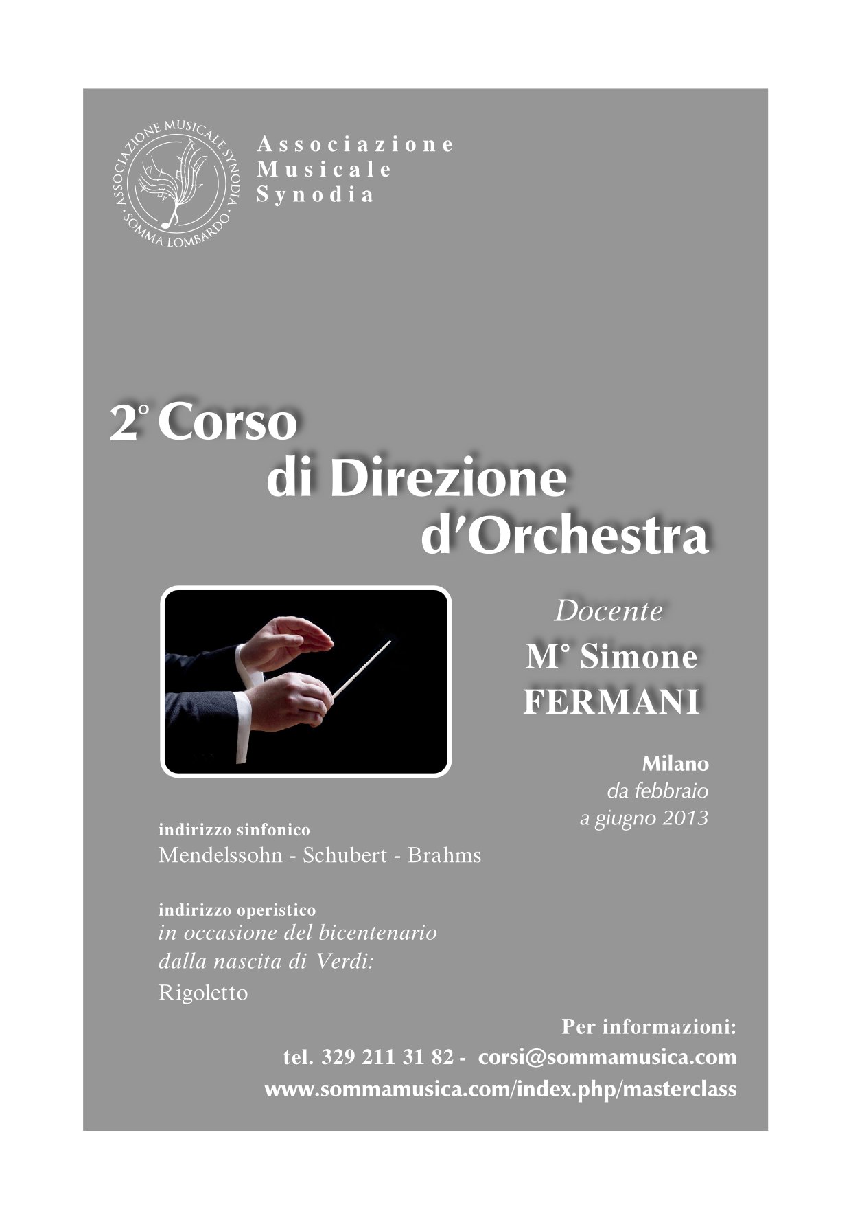 Locandina corso di Direzione d'Orchestra 2013